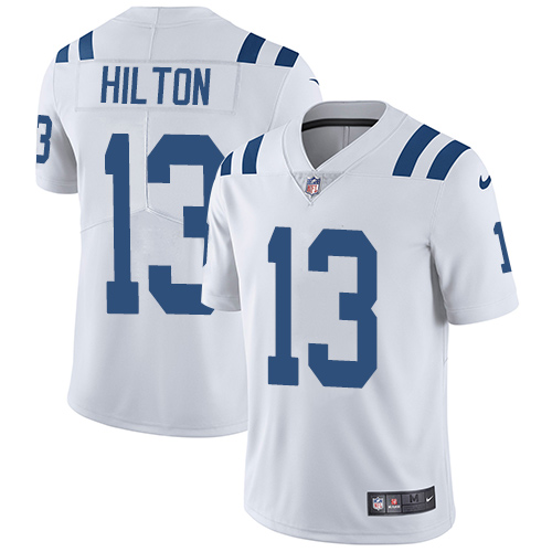 Nike Colts #13 T.Y. Hilton White Men's Stitched NFL Vapor Untouchable Limited Jersey - Click Image to Close